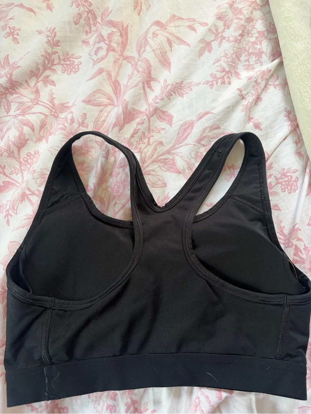 Nike Black Sports Bra with White Swoosh